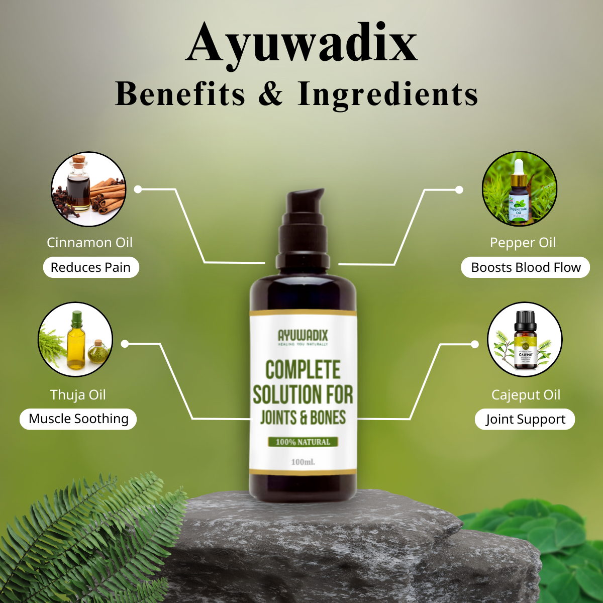 Ayuwadix Complete Solution For Joints & Bones Oil