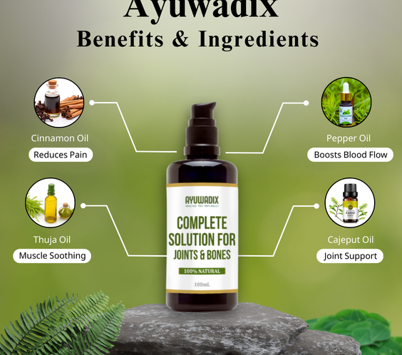 Ayuwadix Complete Solution For Joints & Bones Oil &Capsule Combo