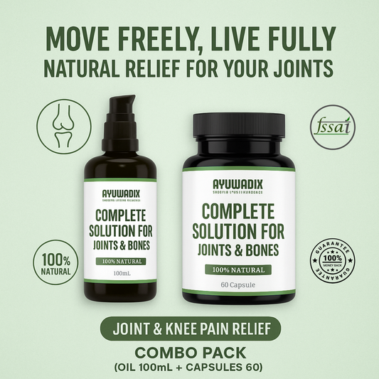 Ayuwadix Complete Solution For Joints & Bones Oil &Capsule Combo